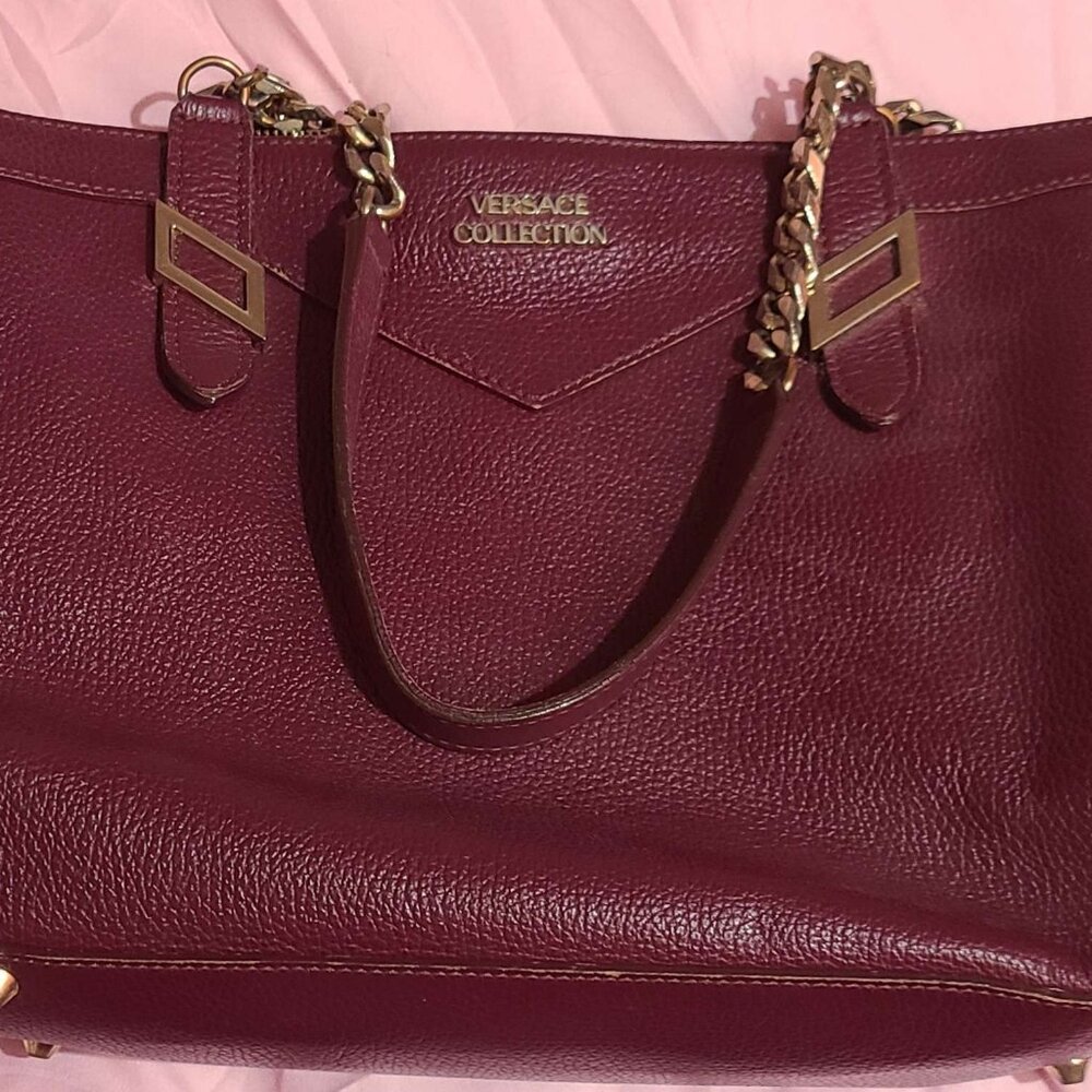 Burgundy Versace Shoulder/Crossbody bag